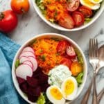 Farmers Market Breakfast Bowls with Spiced Carrots and Herbed Yogurt Sauce Recipe