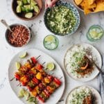 Stuffed Mini Sweet Peppers with Cilantro Lime Rice and Pineapple Salsa Recipe