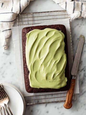 Chocolate Zucchini Cake with Matcha Cashew Frosting Recipe