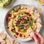 Butternut Squash Hummus with Feta, Pomegranates, and Spiced Garnishes Recipe