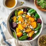 Roasted Golden Beets with Lemon Vinaigrette, Feta, and Pistachios Recipe