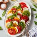 Classic Caprese Salad with Fresh Tomatoes, Mozzarella, and Basil Recipe